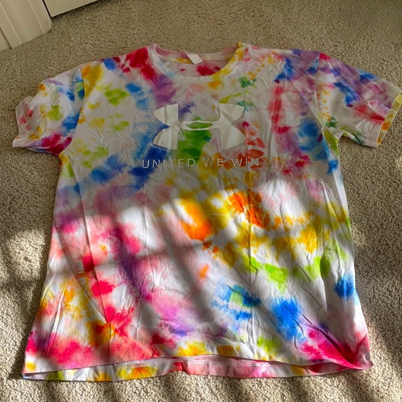 Under Armour tee. Rainbow/Tie-Dye. Women’s S. Never worn. Cotton. Colorful. - Picture 1 of 1